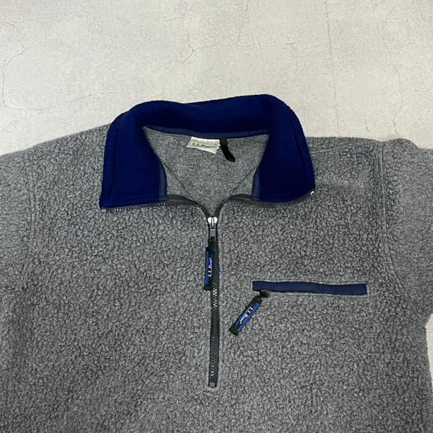 80s 엘엘빈 플리스 풀오버 그레이 M~L