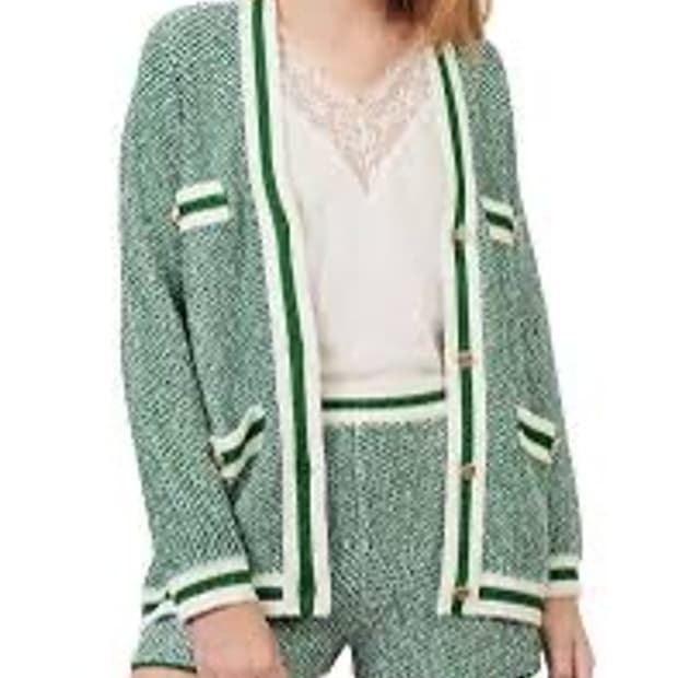 마쥬 트위드 니트 가디건