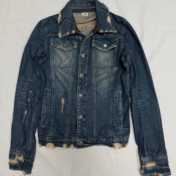 LGB 디스트로이드 지퍼 데님 자켓