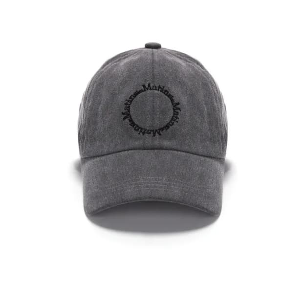 (새상품)마뗑킴 Macaron logo ball cap (Charcol)