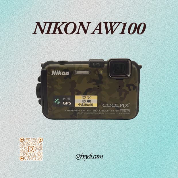 미품급) 니콘 쿨픽스 aw100 카모플라쥬 Nikon aw100