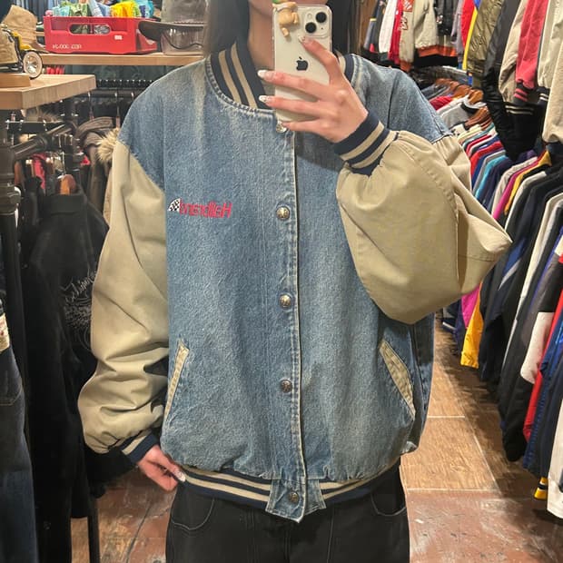 [HI] hartwell 데님 바시티 자켓 