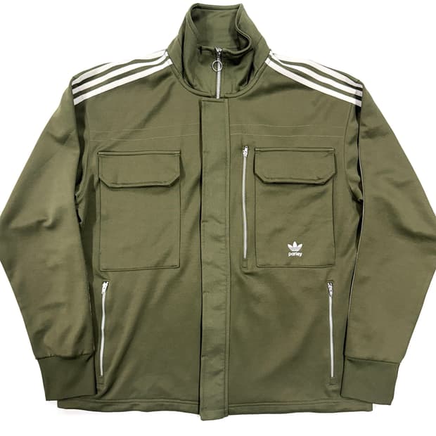 아디다스 오리지널스 x 팔리(Parley) 카키 워크 집업 자켓