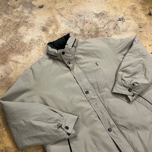 [정품/95] 입생로랑 로고 다운 패딩 점퍼 b14