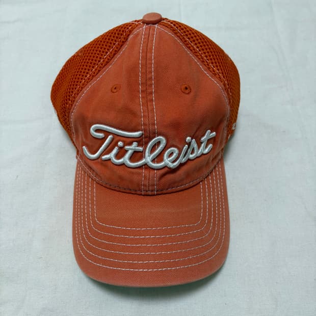 타이틀리스트 트래커 캡 모자 오렌지