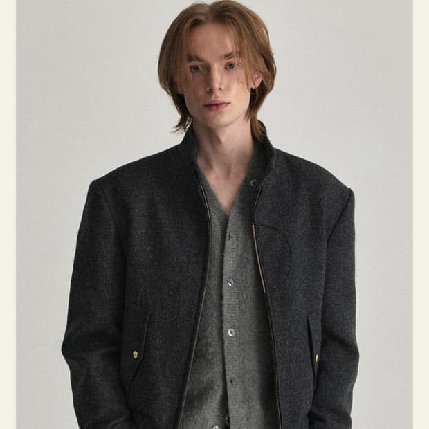 웨이비니스 Arc Cut Harrington Jacket 자켓 차콜 2