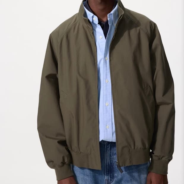 유니클로 해링턴재킷 올리브 M