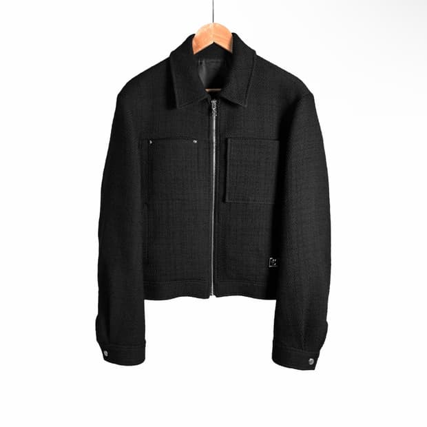 [44] 우영미 남성 25ss 트위드 집업 자켓 블랙