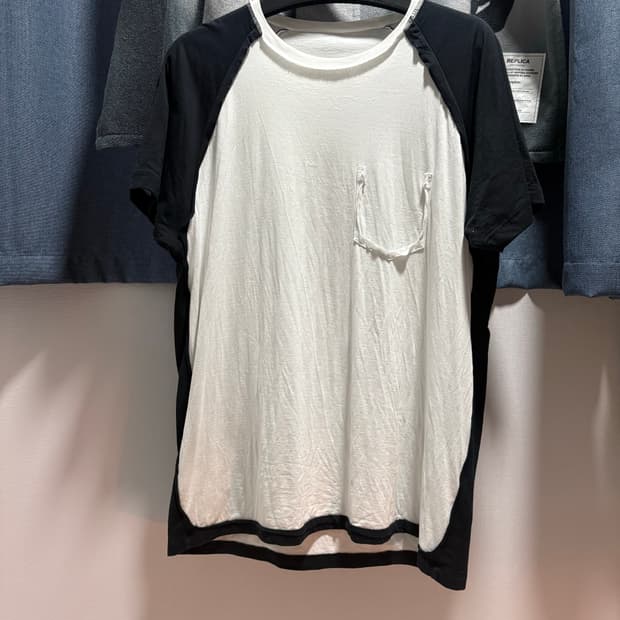 마르지엘라 레이어드 래글런 반팔