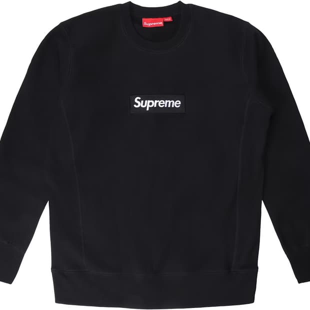 슈프림 박스로고 크루넥 블랙