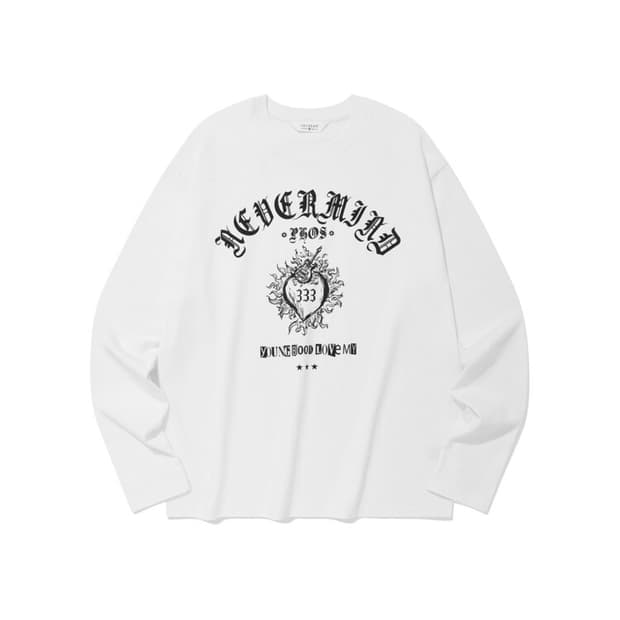 포스333 PHOS333 하트 긴팔 티셔츠 L