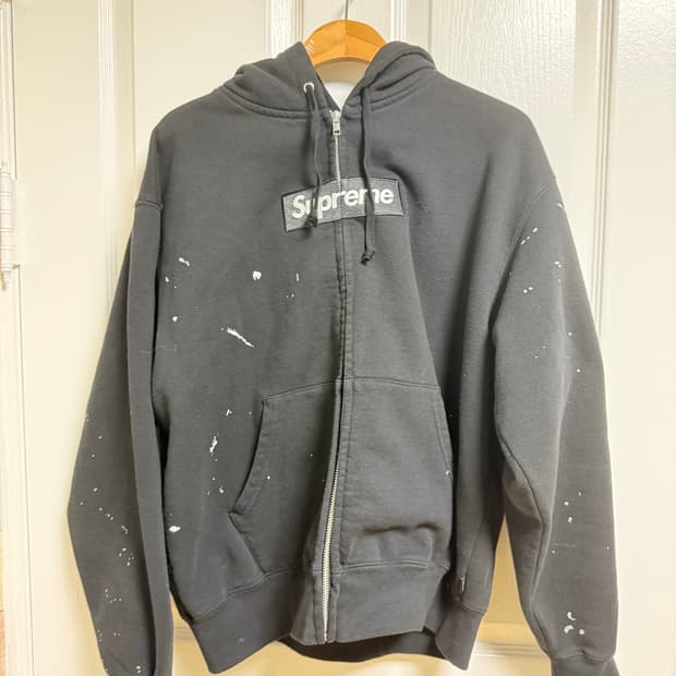 슈프림 마르지엘라 후드집업 블랙 s