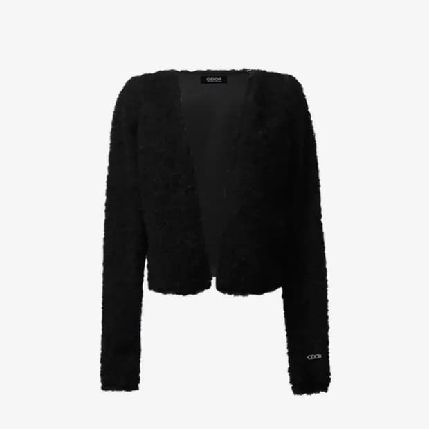 오도어 ODOR 부클 가디건 블랙 팝니다