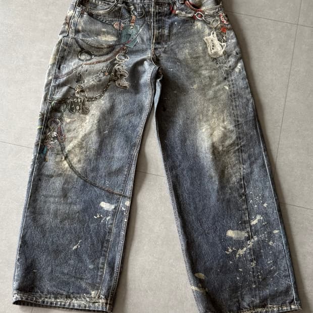 아크네스튜디오 트롱프뢰유 키체인 데님 50