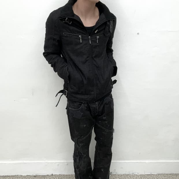 tartan buckle rider jacket 