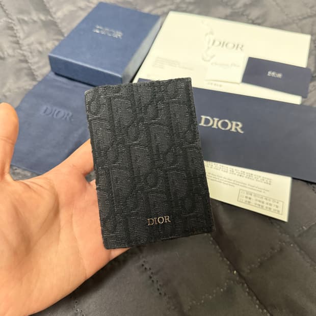 디올 24FW 오블리크 자카드 오거나이저 카드지갑 블랙