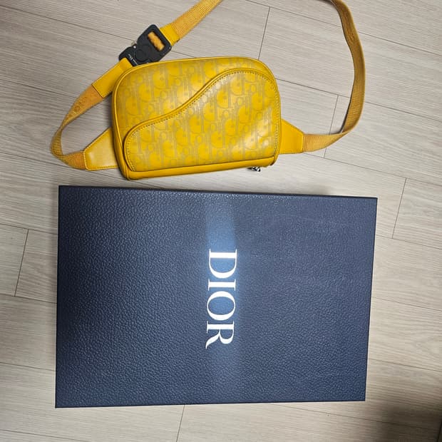 디올 오블리크 옐로우 벨트백 + 풀박스