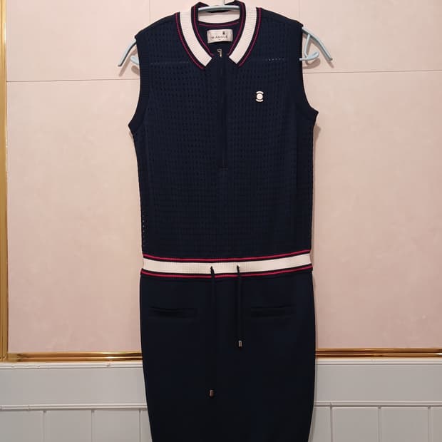 와이드앵글 정품 여성 니트 민소매 원피스 90 사이즈