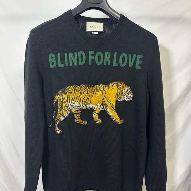 구찌 블라인드 포 러브 니트 블랙 (S)