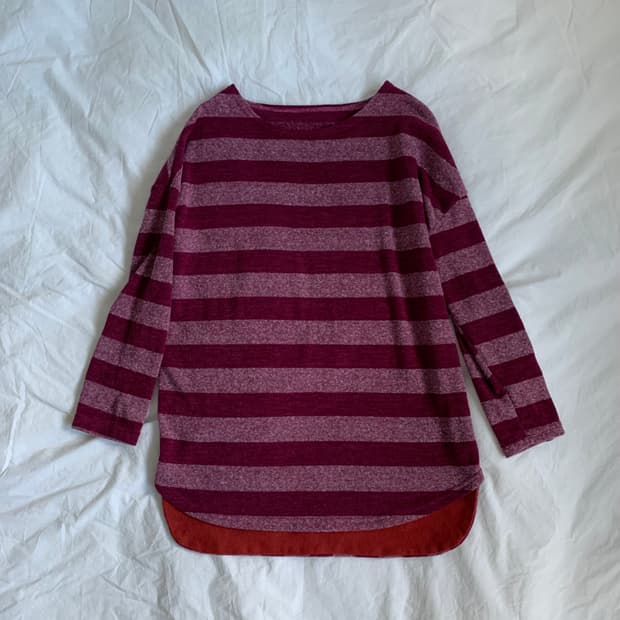 퍼플 스트라이프 탑