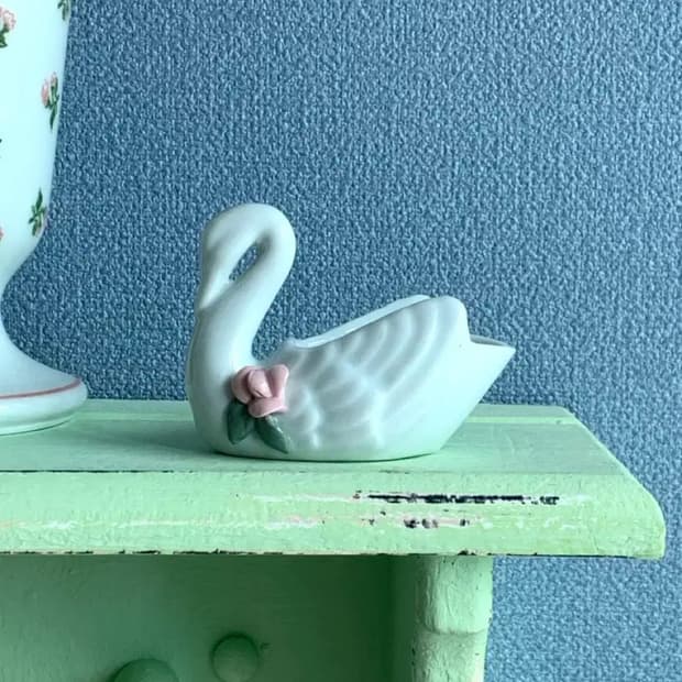 빈티지 백조 포셀린 