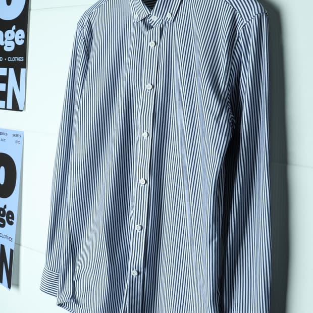 (L) 프로젝트엠 셔츠 남방 폴리 기능성 스트라이프-H32920