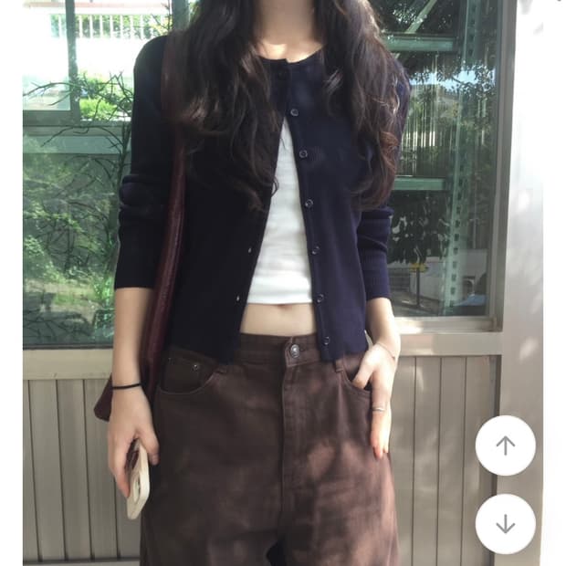 에이블리 빈티지 여름 골지 가디건