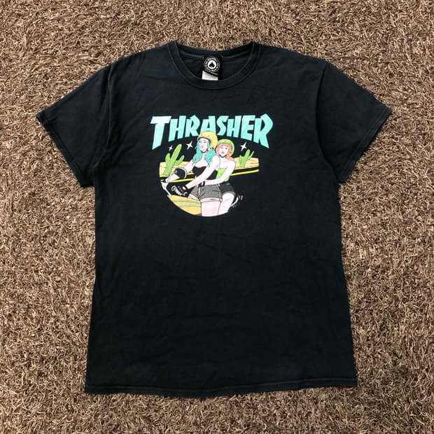 트레셔 베이브스 모토사이클 걸 반팔 티셔츠