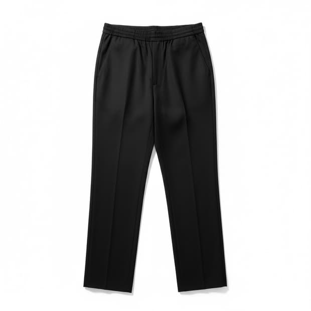 준지 블랙 밴딩 테이퍼드 팬츠