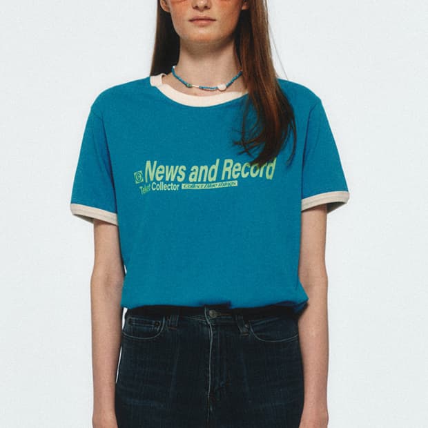 Teket record ringer tee 테켓 레코드 링거티