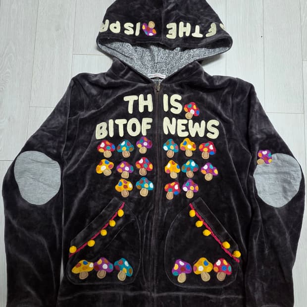 rough 버섯 패치 후드집업