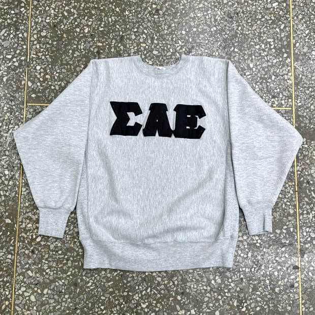 80s USA 챔피온 리버스위브 ΣΑΕ 스웻셔츠 L