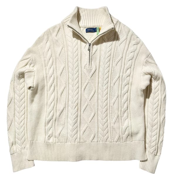 폴로 랄프로렌 아란 케이블 하프집업 니트 (신형QR)