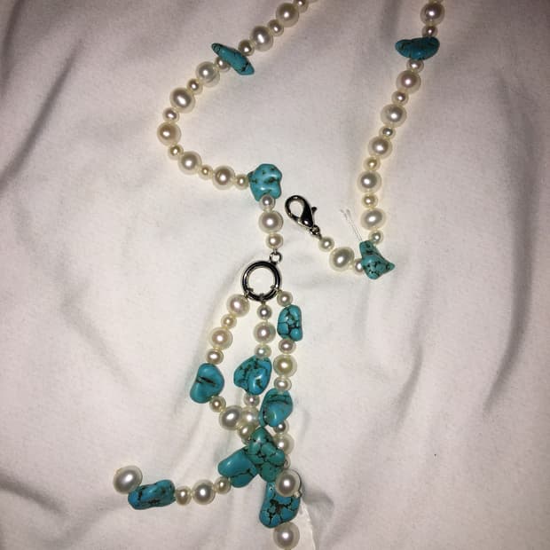 Turquoise Pearl Necklace