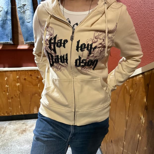 할리데이비슨 Y2k 후드집업