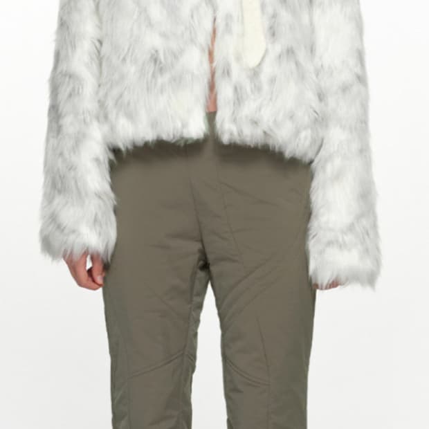 나체 OBLIQUE LINE QUILTED PANTS KHAK