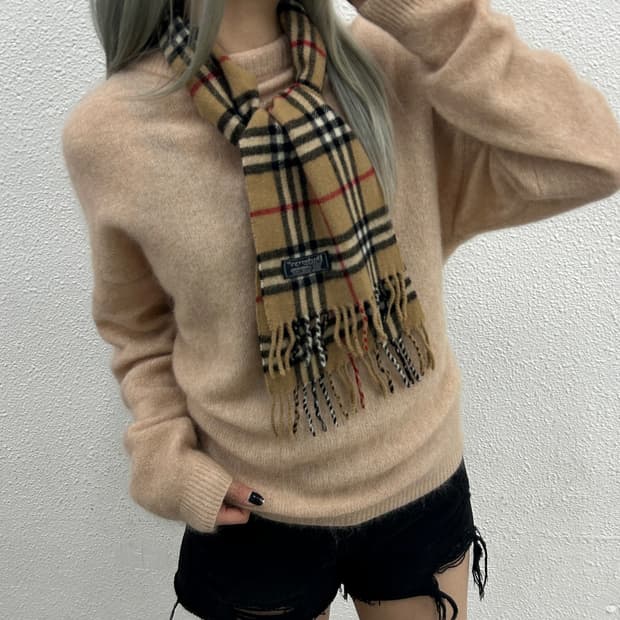 버버리 클래식 노바체크 램스울 머플러