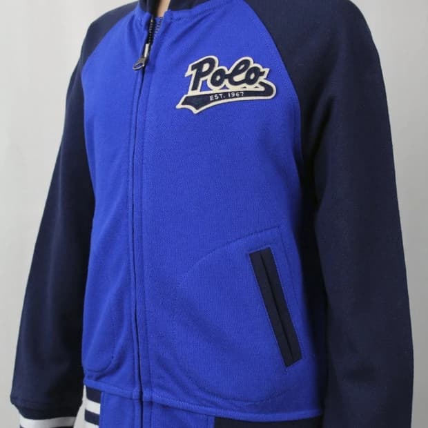 폴로랄프로렌 블루 배색 집업 남녀공용