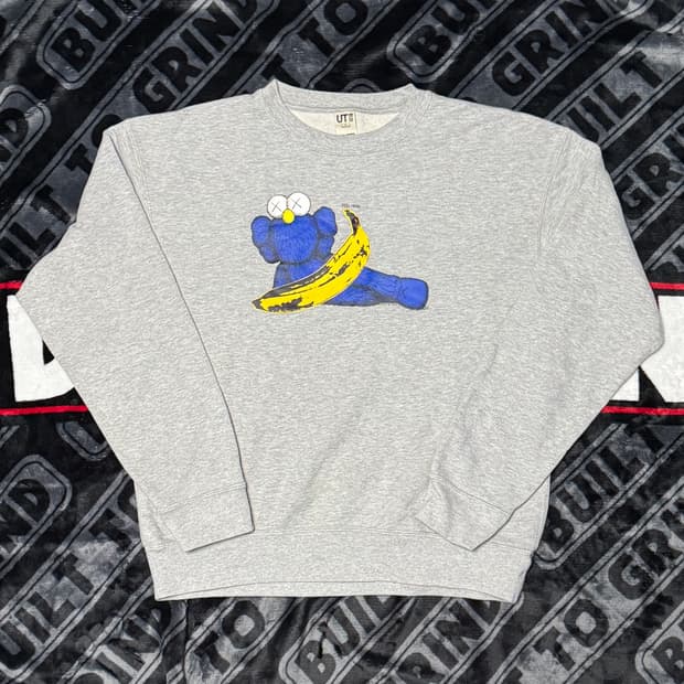 유니클로 카우스 앤디워홀 스웻셔츠 그레이