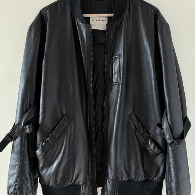 Helmut lang lamb skin strap bomber