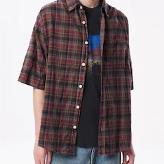 칼오라인(Cal o Line) 트로피칼 마드라스 셔츠 XL사이즈