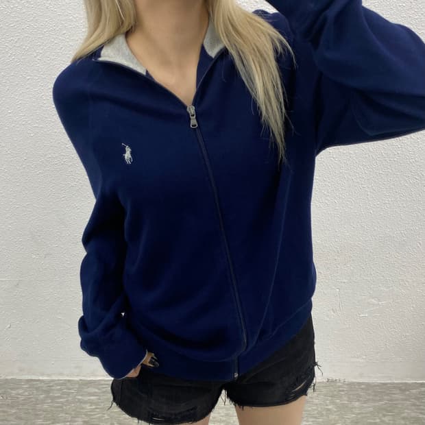 폴로 랄프로렌 화이트포니 네이비 집업