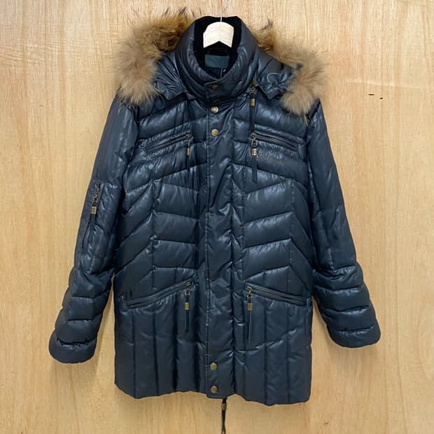 JUST CAVALLI y2k down parka 울프죠 다운 패딩 파카