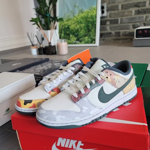 나이키 운동화295 덩크로우 se 세일 멀티카모 295