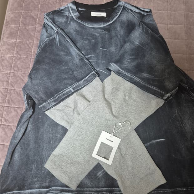 논노드 밀키 워시드 레이어드 티셔츠2사이즈 판매합니다@