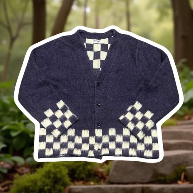 Beams boy 체크 가디건
