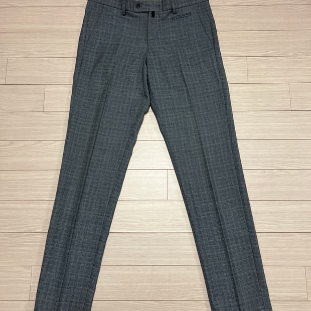 그레이 체크 슬랙스 팬츠 / 클래식 슬림핏