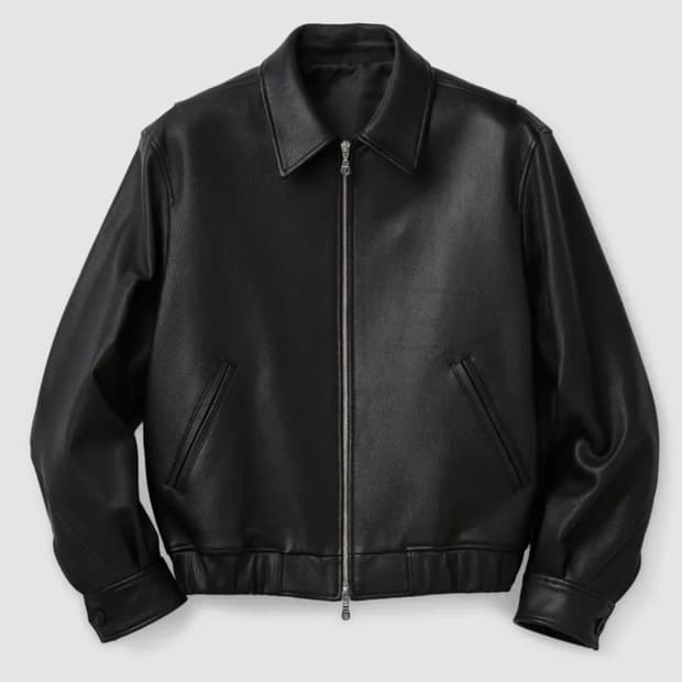 [새상품] 쿠어 고트스킨 블루종 가죽자켓