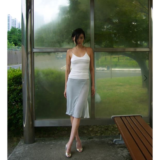 퍼스널랭귀지 drop midi skirt S