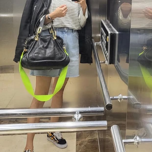 chloe 끌로에 정품 미디움 파라티백 금장 블랙 토트 숄더